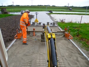 Optimas Planierhobel im Einsatz