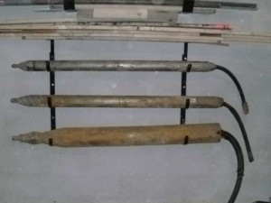 Erdraketen in mehreren Durchmessern