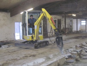 Hydraulischer Abbruchhammer als Bagger Anbaugerät